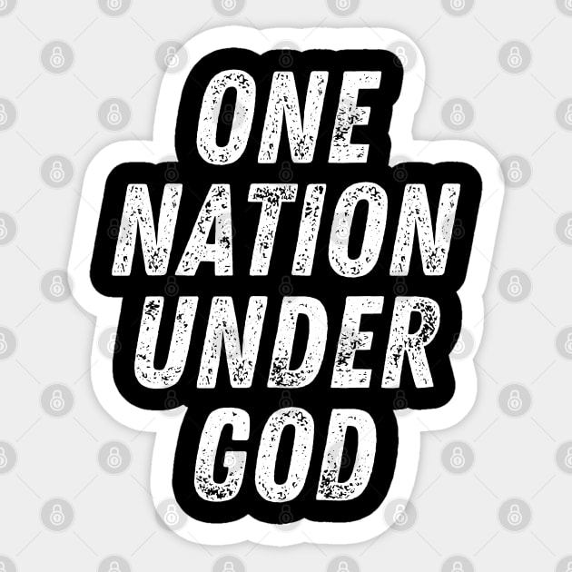 Christian Quote One Nation Under God Sticker by Art-Jiyuu